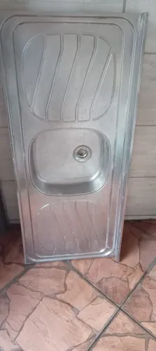 Pia de cozinha em aço inoxidável, 1,20 