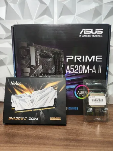 Kit Upgrade Ryzen 7 + Placa mãe Asus prime A520M ll + 16gb 3200mhz novo lacrado