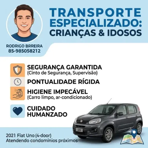 Transporte para crianças e idosos - Bairros próximos ao shopping via Sul 