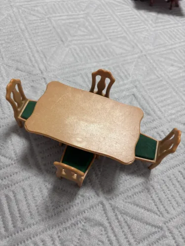 Sylvanian mesa de jantar verde