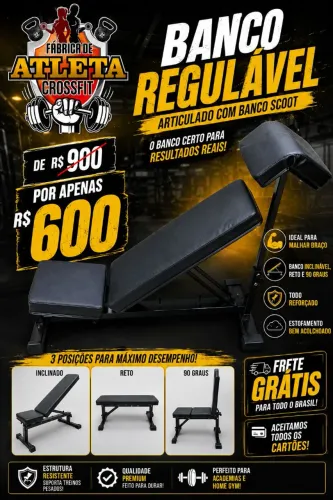 Banco regulável + banco scoot R$ 600