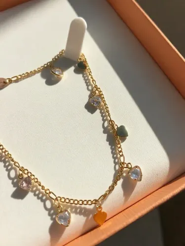 Pulseira rommanel banhada a ouro 