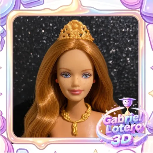 Coroa e Colar para as irmãs bailarinas de Barbie as 12 Princesas Bailarinas - impressão 3D