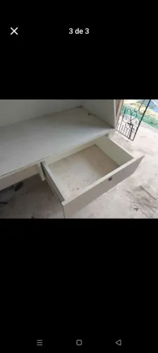 Balcão de madeira MDF com gaveta atendimento caixa