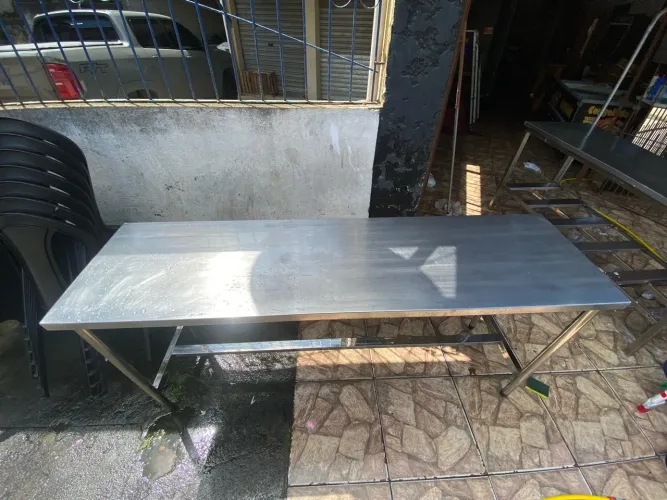 Mesa aço inox para cozinha 190x50