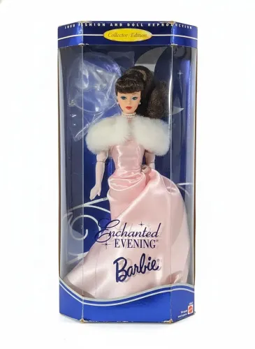 Reprodução de 1960", "Vintage Look", "Edição de Colecionador" e "Nostalgic Barbie".