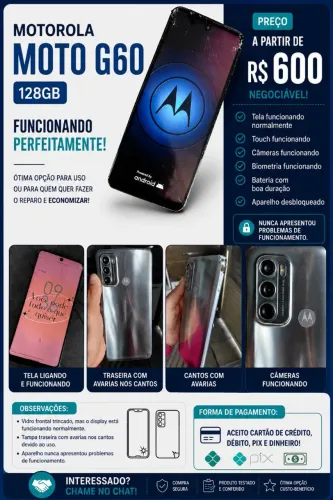 Moto G60 128GB Funcionando Perfeitamente