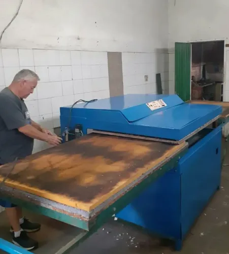 Prensa de sublimação transfer pneumática