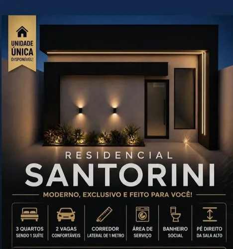  casa no parque das laranjeiras no residencial Santorini, 3 quartos próximo avenida torres