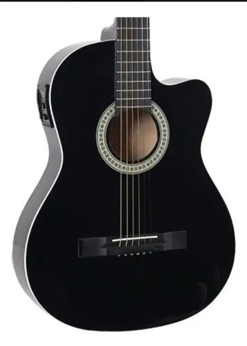 Violão Eletroacústico Giannini SF-14 CEQ Cordas de Aço Preto