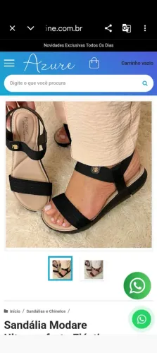 Sandália Modare ultra conforto com elástico n. 35/36