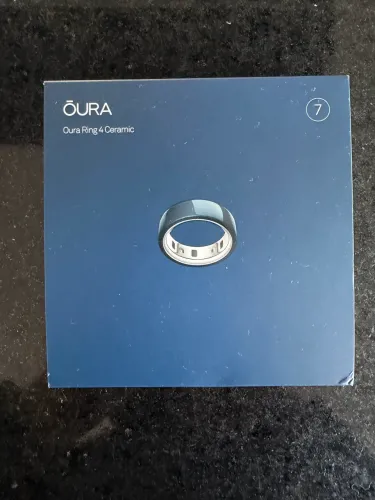 Oura Ring 4 Ceramic Midnight (azul escuro) Tamanho 7