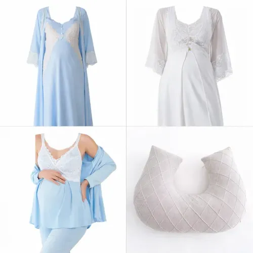 Conjunto Camisola e Pijama Amamentação + Almofada NOVOS