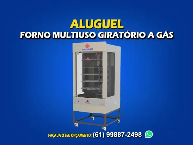 Locação de forno grande multiuso 5 grades até 75kg diária