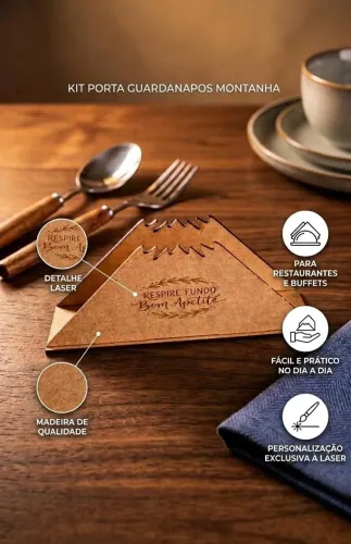 10 Portas guardanapos de MDF para cozinha e restaurante