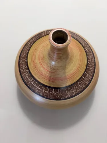 vaso decorativo de madeira torneada