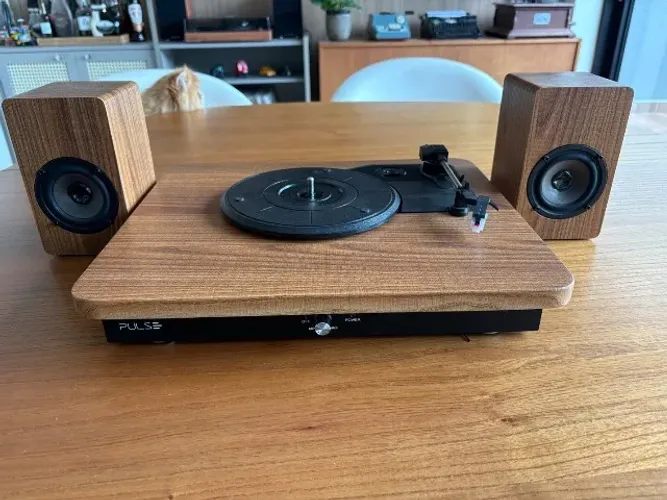 Vitrola Toca-Discos Pulse Sinatra com Bluetooth + Par de Caixas