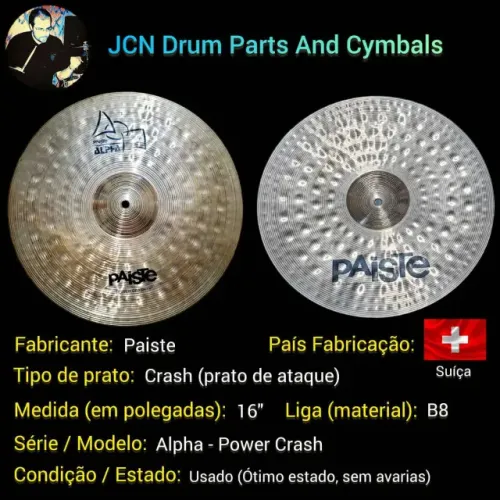 Power Crash Paiste Alpha (Suíço) - 16"