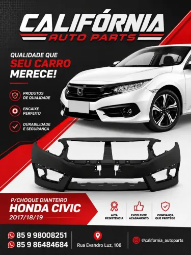 P/CHOQUE DIANTEIRO HONDA CIVIC 2017/2018/2019