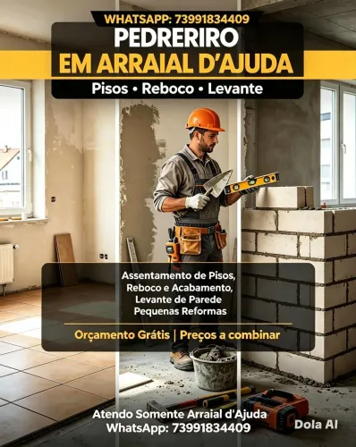 Pedreiro em arraial d,Ajuda