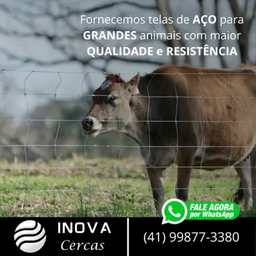 NOVIDADE - Tela de aço alambrado malha 10x20