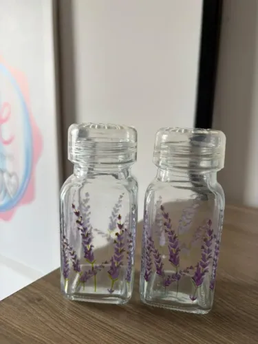 CONJUNTO 2 PORTA TEMPEROS PROVENCE LAVANDA 70ML VIDRO
