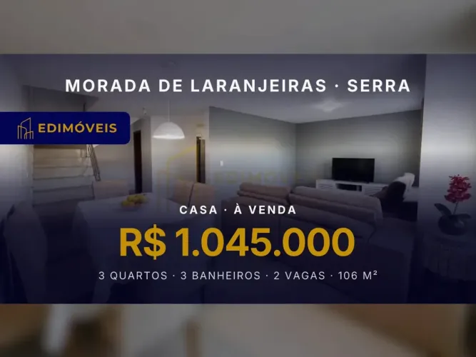 Exclusiva casa com ambientes bem distribuídos em Morada de Laranjeiras!