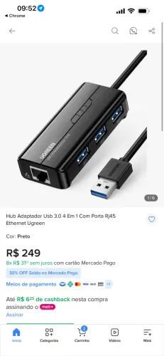 Hub Adaptador USB 3.0