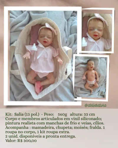Mini bebê reborn Sália