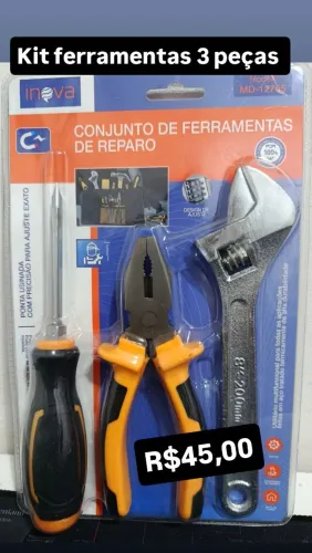Kit ferramentas 3 peças / PROMOÇÃO IMPERDÍVEL