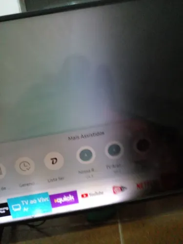 Tv Samsung com metade da tela apagada