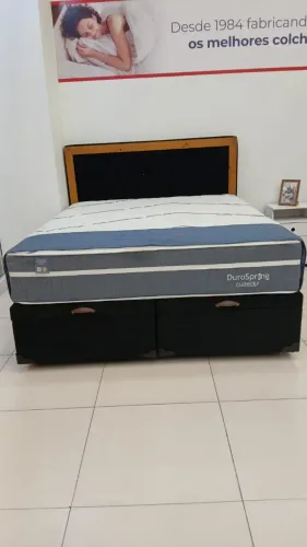 Conjunto Queem, Colchão molas ensacadas 31 cm, Box baú e Cabeceira. Apenas 3.650,00
