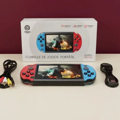 CONSOLE DE JOGOS PORTÁTIL OÁSIS OIH-5912 com mais de 6000 jogos