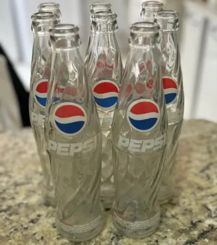 Garrafas Vidro Refrigerante Pepsi 284mL Antigas