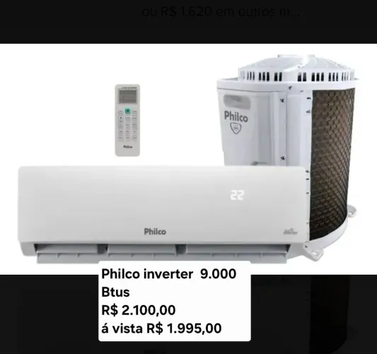 Ar condicionado PHILCO 12.000 BTUS INVERTER. TEMOS A PRONTA ENTREGA.