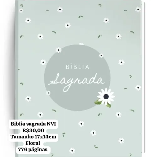Biblia sagrada NVI floral delicada 