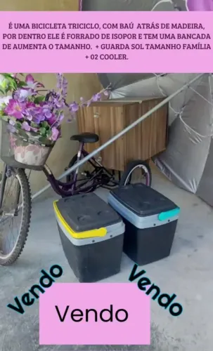 Triciclo com bau termico