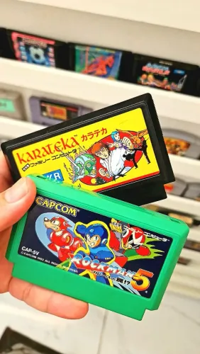 Karateka + Rockman 5 nes Nintendinho japonês famicon