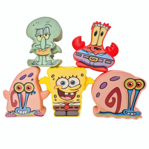 5 Brinquedos Bob Esponja - Oficiais Burger King 2018<br>100 /