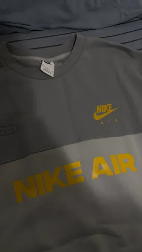 blusa de moletom nike air cinza