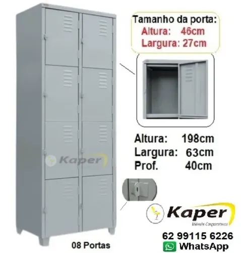 Armário Roupeiro de 08 portas aço - Guarda volumes ( Produto novo ) escaninho Promoção