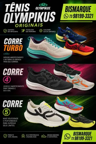 Tênis olimpikus corrida