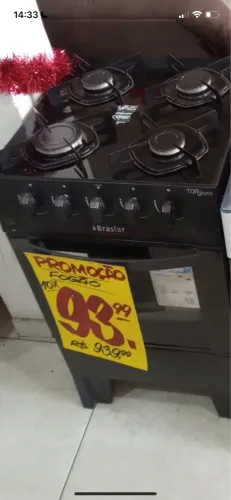 FOGÃO TAMPA DE VIDRO APENAS 930,00