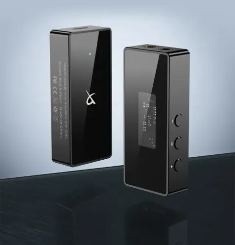 TRN Black Pearl DAC e Amplificador de Fone de Ouvido com Chip DAC/Amp Duplo Com Peq e Mic