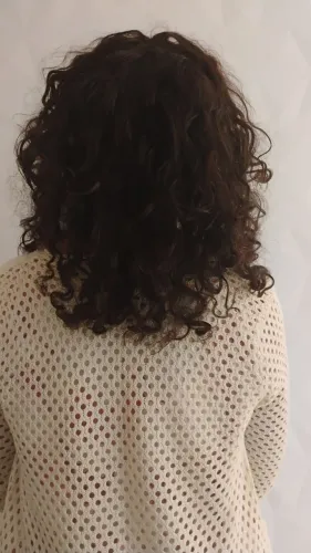 Cabelo Humano Telas Megahair Cacheado Castanho escuro