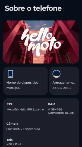 Telefone Motorola g05