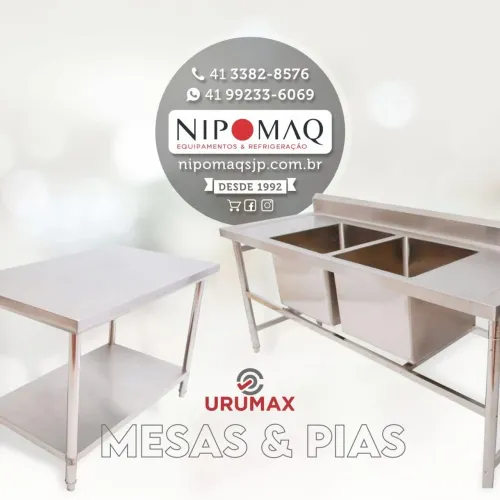 MESA 2900x600x900MM c/2 CUBAS 500x400x250MM INOX 430 COLD AÇO