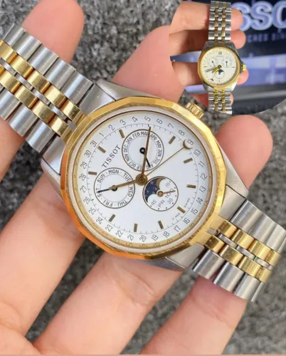 Relógio Tissot Moonphase pr100 Raridade para colecionador troco em pc gamer