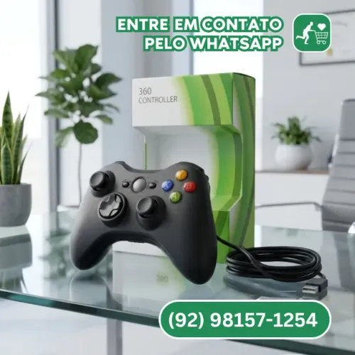 Controle Xbox Com Fio Manete Joystick Cabo Longo