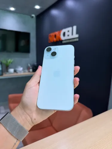 Iphone 15 Normal 128GB Azul Seminovo Garantia de Loja Física